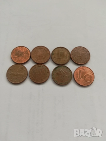 лот от 1 евро цент различни държави, снимка 4 - Нумизматика и бонистика - 48030640