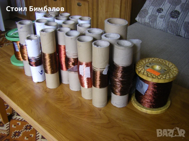 Употребяван бобинажен, намотъчен, емайлиран меден проводник от 0.13мм до 1.37мм - малки количества , снимка 2 - Друга електроника - 47107203
