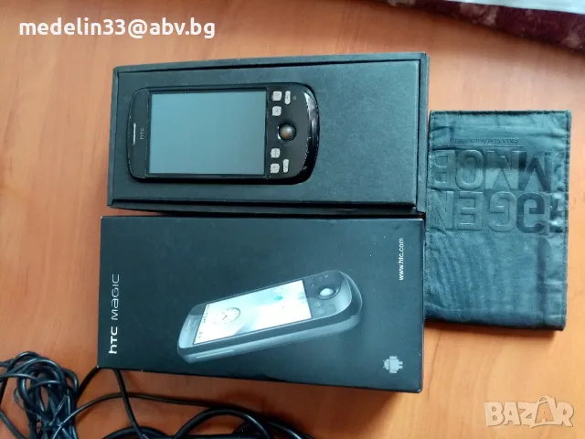 HTC Magic Android Смартфон 2009 г. пълен комплект с кожен калъф