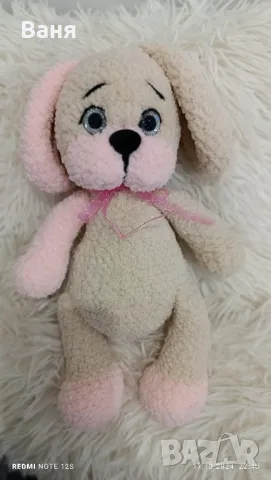 Ръчно плетено кученце, снимка 4 - Плюшени играчки - 47624742