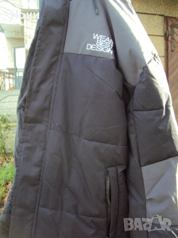 Топло зимно яке мъжко с вата тъмно дин цвят, снимка 6 - Якета - 52627156