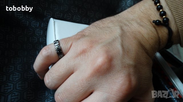 Лот нови мъжки пръстени, бижутерска стомана, снимка 12 - Пръстени - 42961809