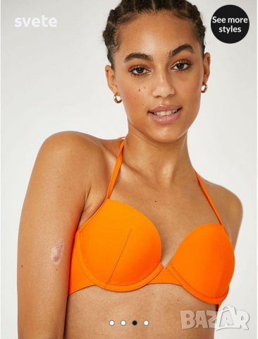 НОВО Оранжев бански горнище  модел 1, снимка 3 - Бански костюми - 37330604