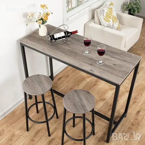 ПРОМОЦИЯ Бар стол със семпъл дизайн в индустриален стил (к-кт от 2 бр.) BG03BY01, снимка 2 - Столове - 49674528