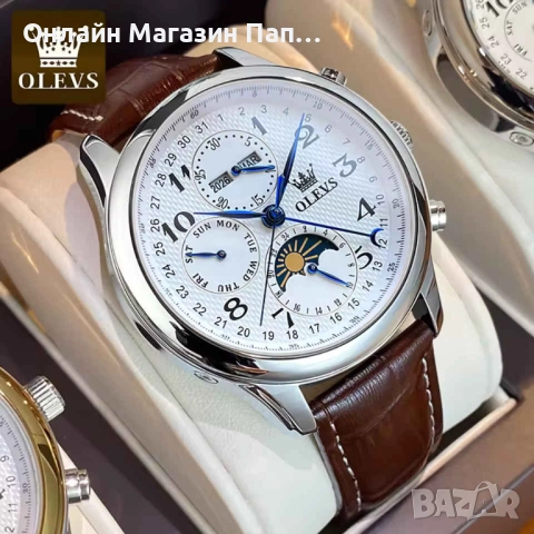 OLEVS 6667 Автоматичен Часовник с Пълен Календар, снимка 6 - Мъжки - 52417979
