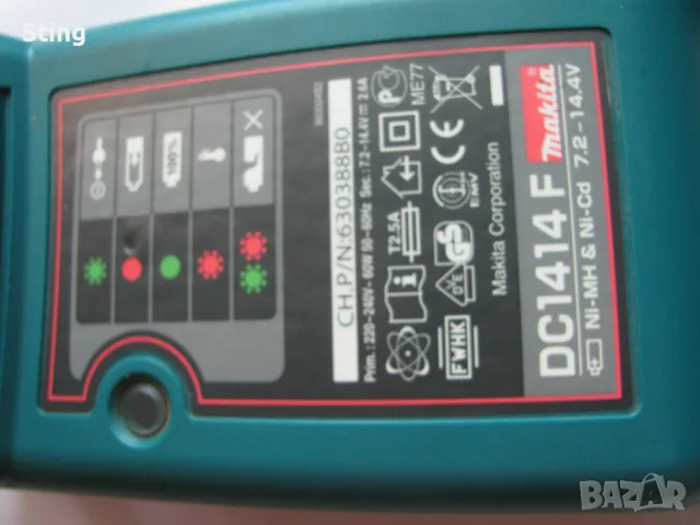 MAKITA  DC 1414F  Захранване    Яко  7.2 V до 14.4 V  ,  Отлично, снимка 3 - Друга електроника - 47384835