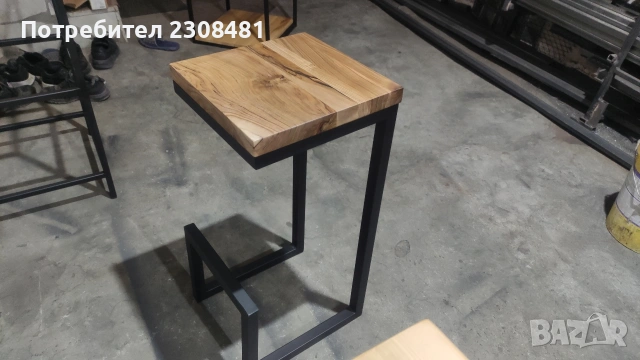 бар столове от масив и желязо , снимка 17 - Столове - 53535024