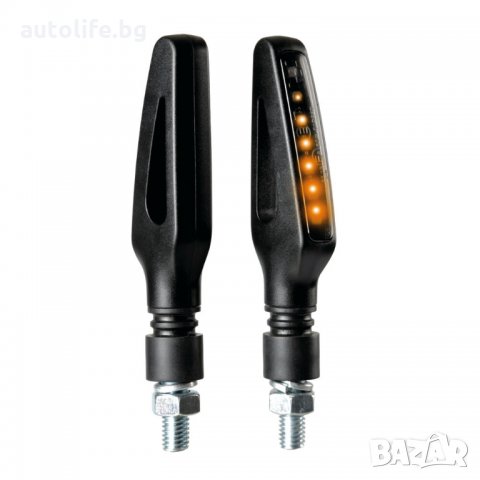  Странични LED Бягащи Мигачи за мотор маркер 12V LAMPA, снимка 4 - Аксесоари и консумативи - 35579554