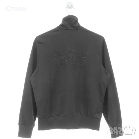 Дамско Adidas Originals Triple Black Diamond Studded Track Top Яке / Горнище с Цип , снимка 2 - Спортни екипи - 52239749