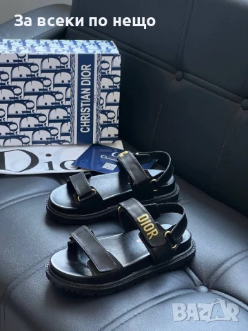 Christian Dior Дамски Черни Сандали Кристиян Диор Код E711, снимка 2 - Сандали - 51223709