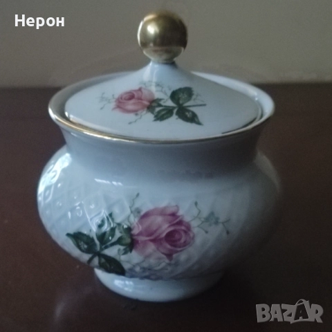 Порцеланова захарница, латиера, снимка 7 - Сервизи - 52508449