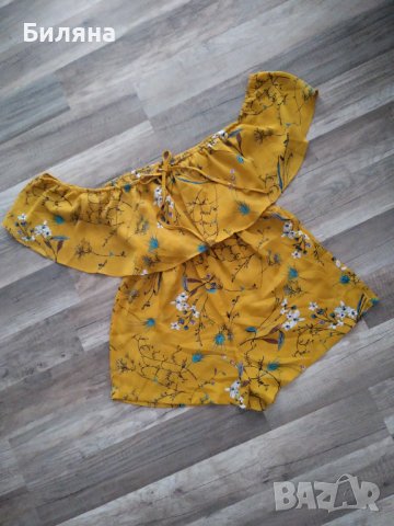 Дамски гащеризон в цвят горчица 