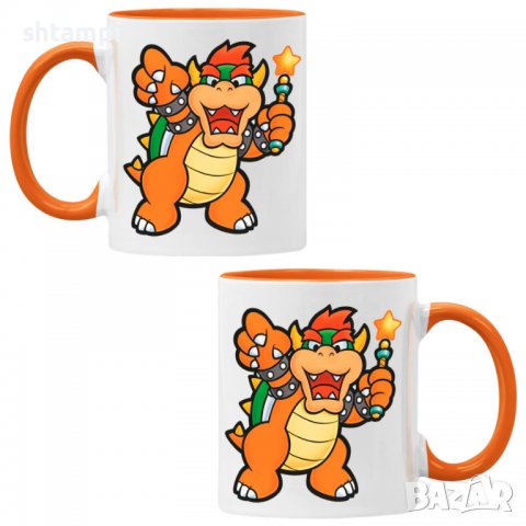 Чаша _Super Mario Bowser,Керамична Чаша, Кафе Чай, Игра,Изненада,Подарък,Повод,Празник,Рожден Ден, снимка 4 - Чаши - 38482223