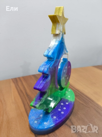 Ръчно изработена светеща елха за декорация и празнично настроение, снимка 6 - Декорация за дома - 52595047