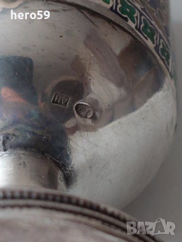 Руска сребърна 84 чаша с емайл 1910-25г.250 мл., снимка 14 - Антикварни и старинни предмети - 43786481