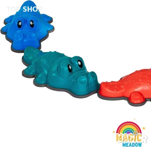 MagicMeadow Крокодилски стъпала 6 броя, игра за деца с аутизъм за баланс и координация