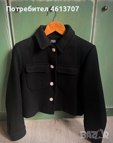Zara черно елегантно яке 