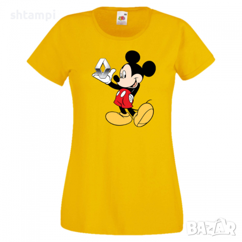 Дамска тениска Mickey Mouse Renault .Подарък,Изненада,, снимка 10 - Тениски - 36528849