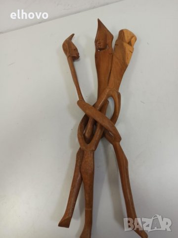 Старинна дървена стойка, триножник, снимка 5 - Антикварни и старинни предмети - 32826530