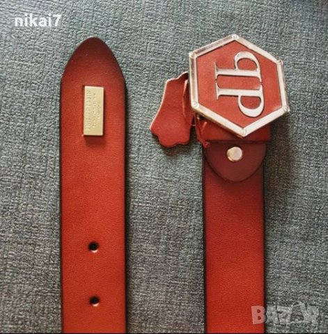 мъжки колан от естествена кожа с метална катарама Philip Pleinn, снимка 5 - Колани - 27996121