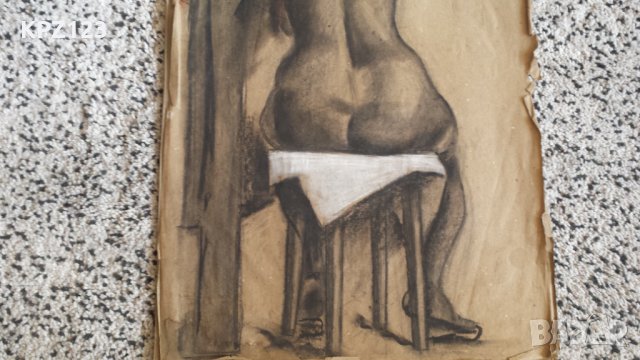 СТАРА ГРАФИКА ГОЛО ЖЕНСКО ТЯЛО, снимка 4 - Картини - 29067850