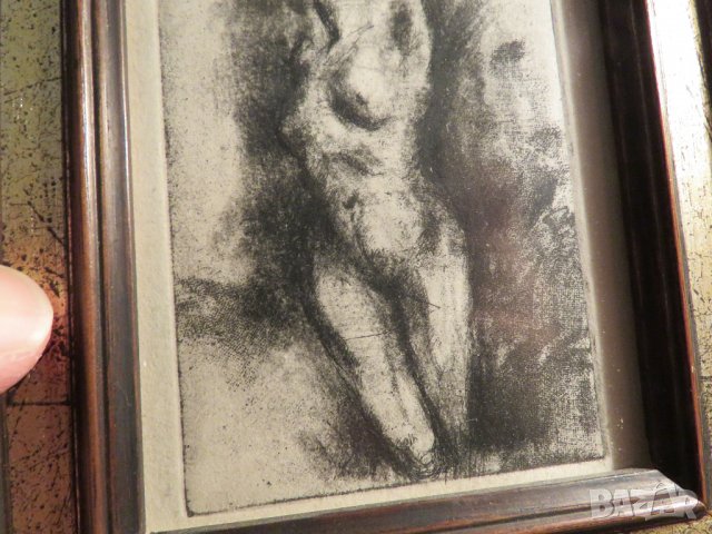 Голо женско тяло - Старинна графика, Жадуване, Страст,еротика, копнеж  18+ секс голо тяло, снимка 3 - Картини - 37771941