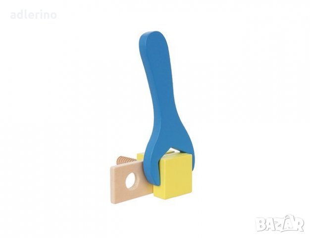 Кутия и комплект дървени инструменти за малки майстори, снимка 8 - Конструктори - 34401397