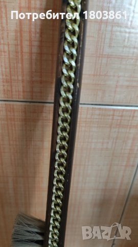 Старинна четка за дрехи с месингов верижен обков, снимка 4 - Други ценни предмети - 43187346