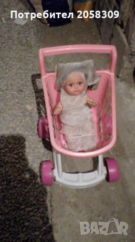 Кукла с количка, снимка 1 - Кукли - 43633770