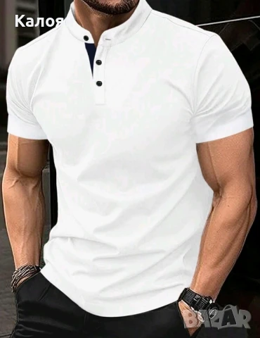 Мъжка бяла тениска Размер Л