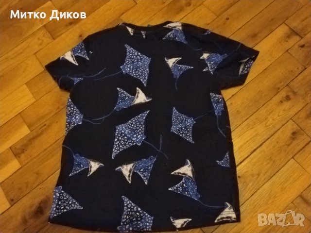 Детска блуза къс ръкав блуе сини 110см 4-5год. отлична, снимка 4 - Детски Блузи и туники - 43676880