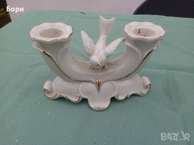 Стар порцелан свещник