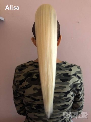 15 ЛЕВА ‼️ Екстеншъни конски опашки 😍  Дължината е 60 см. 👑 100 грама 😇 , снимка 2 - Аксесоари за коса - 38588192