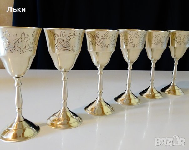Английски бронзови чаши,гравирани. , снимка 4 - Антикварни и старинни предмети - 32667080