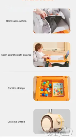 Многофункционален сгъваем детски стол за хранене 6в1, снимка 3 - Столчета за хранене - 48672771