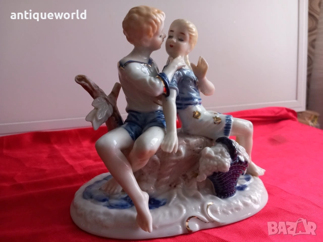 Carl Scheidig GRAFENTAL ,Порцеланова Статуетка,Композиция Момиче и Момче