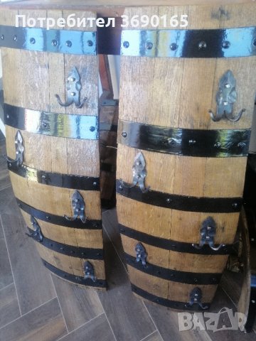 Закачалки изработени от автентични реставрирани бъчви с ръчно ковано желязо , снимка 6 - Декорация за дома - 40221046