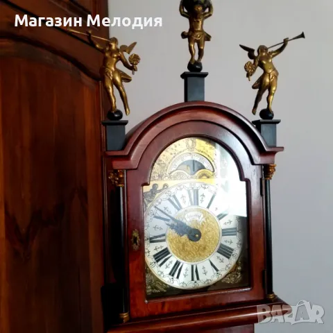 Само за колекционери. Страхотен паркетен холандски часовник. Уникално запазен, оригинален постамент,, снимка 6 - Други - 49368467