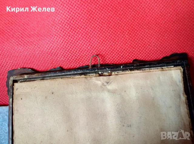 СТАРА ПРАВОСЛАВНА ИКОНА ПРЕСВЕТА БОГОРОДИЦА с МЛАДЕНЕЦА с КРАСИВА БАКЕЛИТЕНА РАМКА 47632, снимка 5 - Антикварни и старинни предмети - 47908855