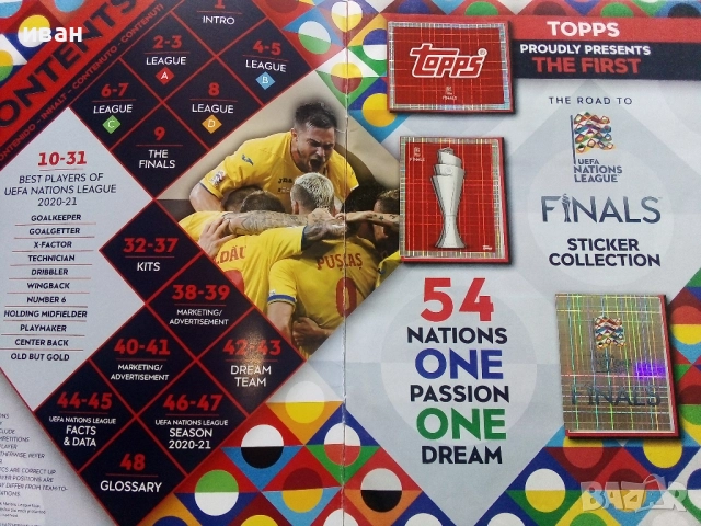 Албум със стикери "UEFA NATIONS LEAGUE FINALS" TOPPS, снимка 2 - Колекции - 52477761