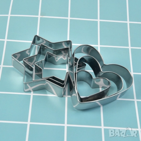 🍪 Комплект от 12 алуминиеви форми за бисквити  