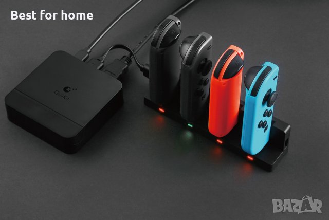 Докинг станция за зареждане GuliKit за Nintendo Switch JOY-CON, снимка 12 - Аксесоари - 39124205