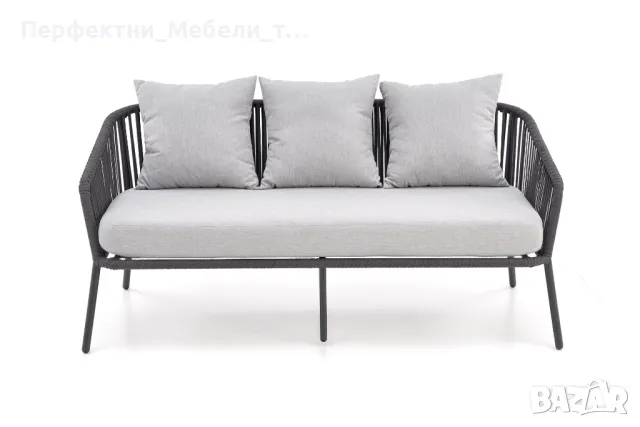 Алуминиев комплект сет за градина с луксозни меки възглавници диван 3местен,2 кресла и масичка, снимка 4 - Градински мебели, декорация  - 50376572