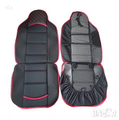 Калъфи за седалки, универсални, 2бр., червени, снимка 3 - Аксесоари и консумативи - 37857872