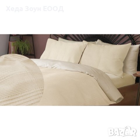 Двулицев Спален комплект 4 Сезона екрю- розе/сив/бежов/мента – 3 части, снимка 5 - Спално бельо - 43365997