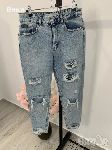 Дънки MOM с висока талия, снимка 2 - Дънки - 49386327