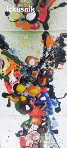 Красив триптих на фаянс, от 70-те години, снимка 3 - Пана - 43570440