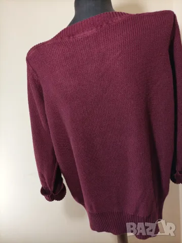 Пуловер бордо, снимка 5 - Блузи с дълъг ръкав и пуловери - 48296179