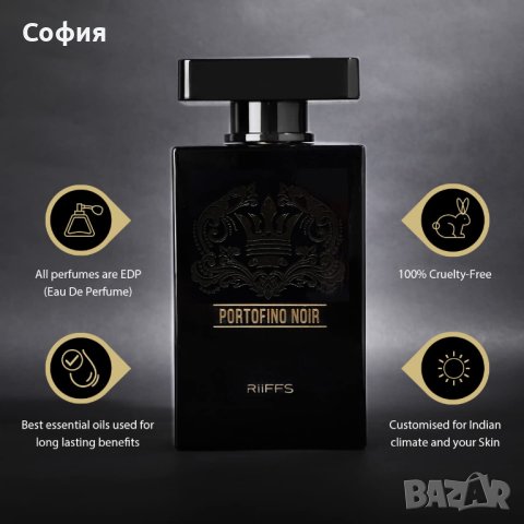 Оригинален Арабски мъжки парфюм PORTOFINO NOIR RiiFFS Eau De Perfume 100ml, снимка 6 - Мъжки парфюми - 43924460