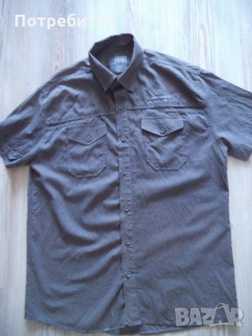 Мъжка риза с къс ръкав-L, снимка 1